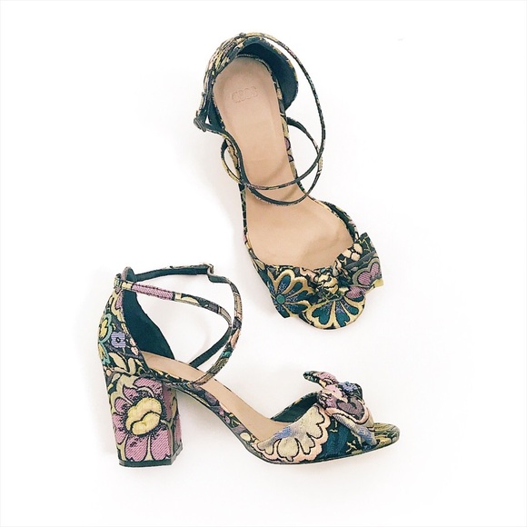 ASOS | Shoes | Asos Hundred Wide Fit Jacquard Floral Heels | Poshmark